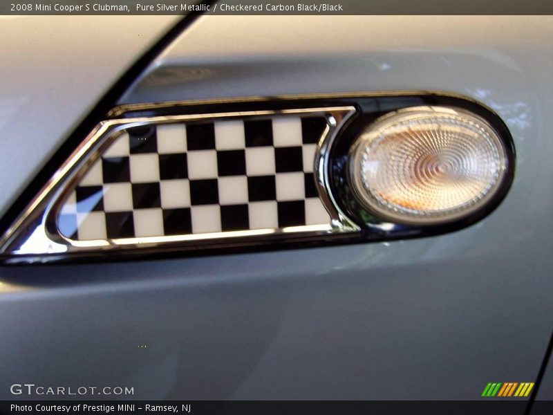 Pure Silver Metallic / Checkered Carbon Black/Black 2008 Mini Cooper S Clubman