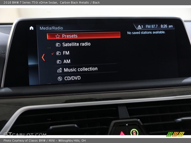 Carbon Black Metallic / Black 2018 BMW 7 Series 750i xDrive Sedan