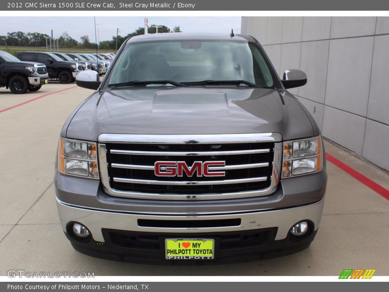 Steel Gray Metallic / Ebony 2012 GMC Sierra 1500 SLE Crew Cab