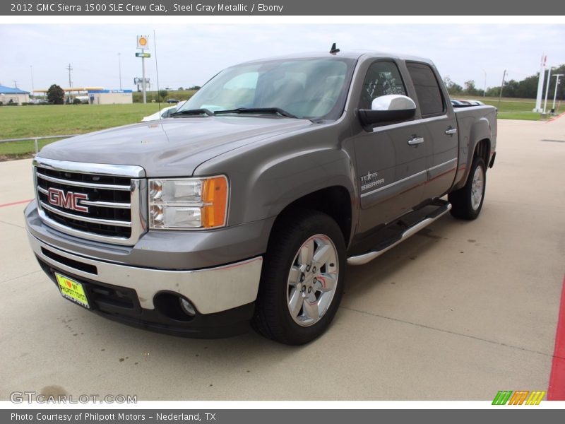 Steel Gray Metallic / Ebony 2012 GMC Sierra 1500 SLE Crew Cab