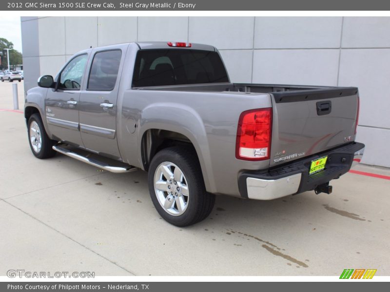 Steel Gray Metallic / Ebony 2012 GMC Sierra 1500 SLE Crew Cab