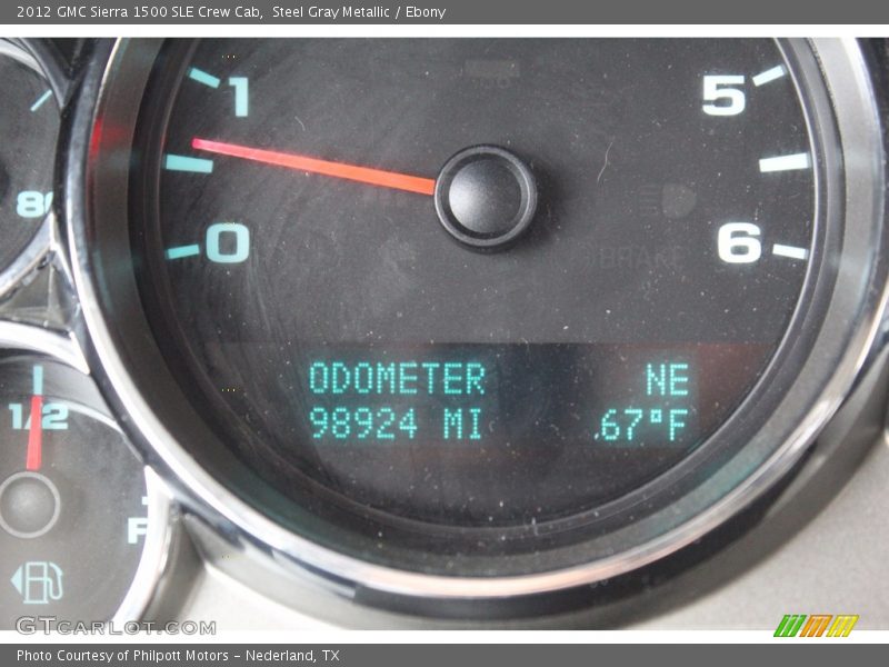 Steel Gray Metallic / Ebony 2012 GMC Sierra 1500 SLE Crew Cab