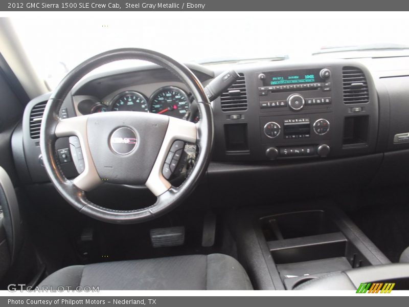 Steel Gray Metallic / Ebony 2012 GMC Sierra 1500 SLE Crew Cab