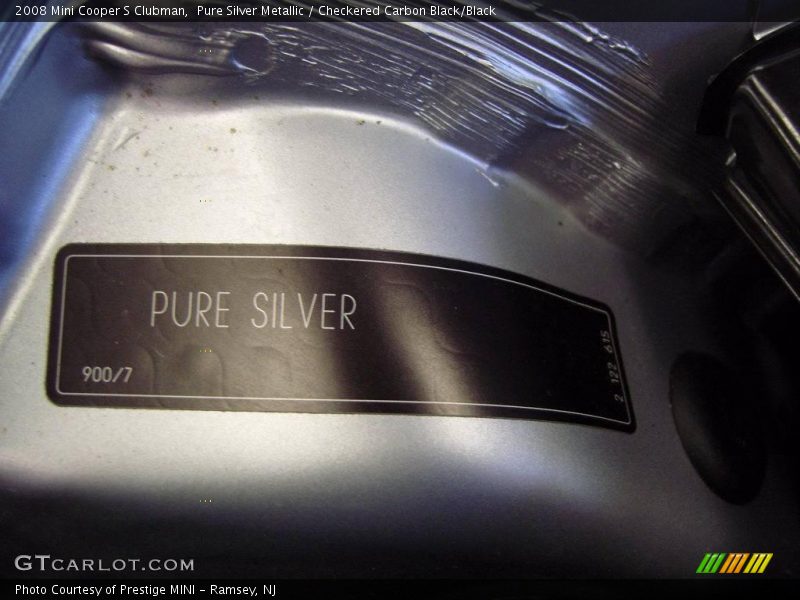 Pure Silver Metallic / Checkered Carbon Black/Black 2008 Mini Cooper S Clubman