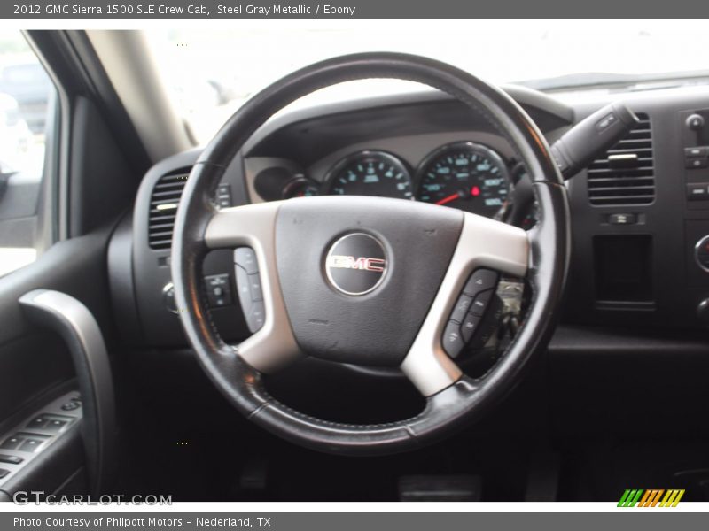 Steel Gray Metallic / Ebony 2012 GMC Sierra 1500 SLE Crew Cab