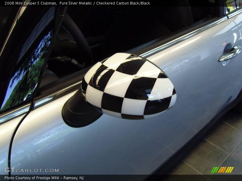 Pure Silver Metallic / Checkered Carbon Black/Black 2008 Mini Cooper S Clubman