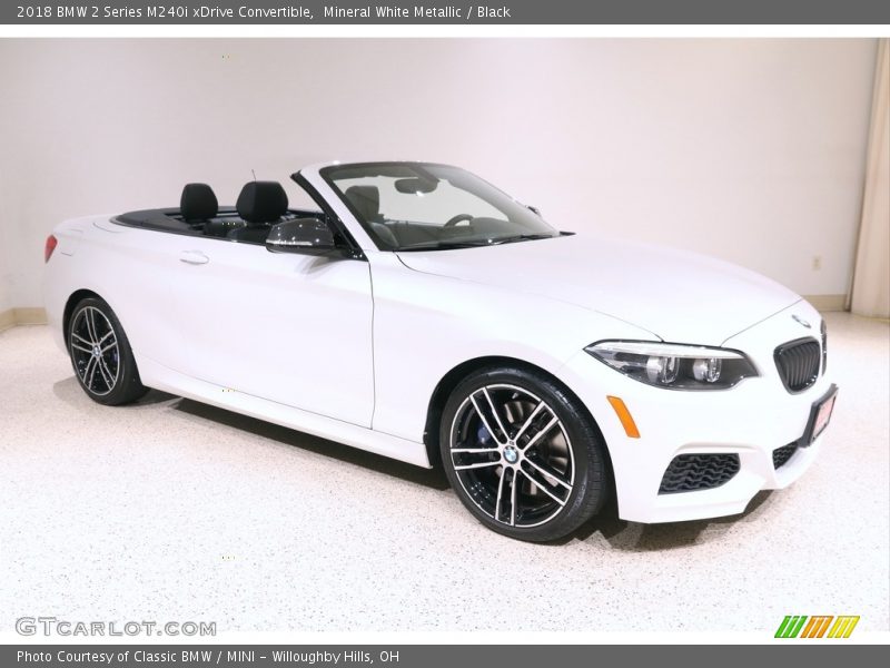 Mineral White Metallic / Black 2018 BMW 2 Series M240i xDrive Convertible