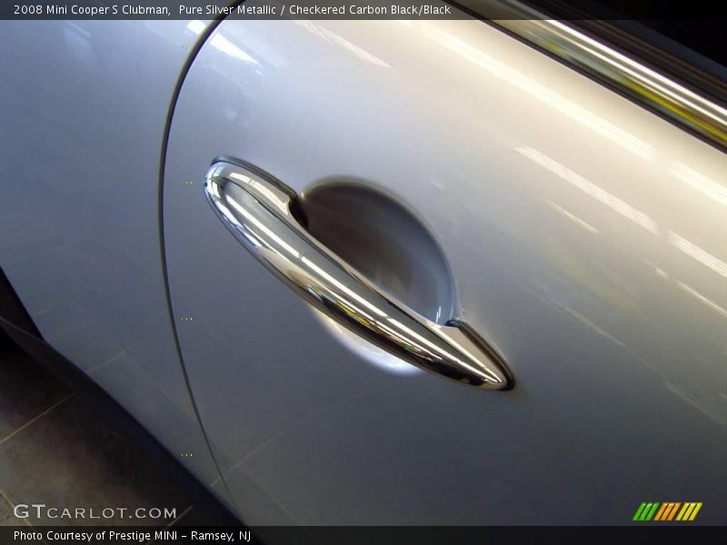 Pure Silver Metallic / Checkered Carbon Black/Black 2008 Mini Cooper S Clubman