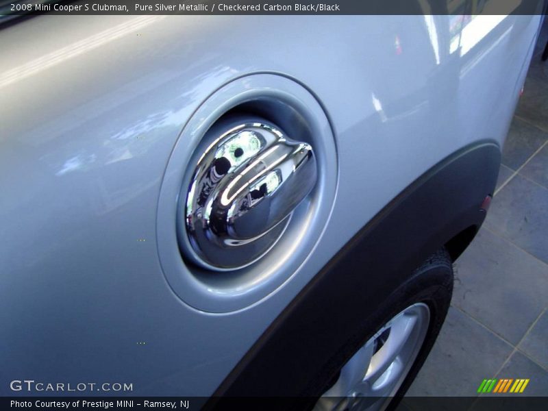 Pure Silver Metallic / Checkered Carbon Black/Black 2008 Mini Cooper S Clubman