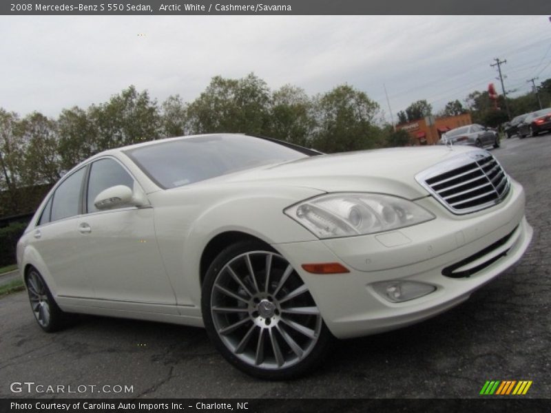 Arctic White / Cashmere/Savanna 2008 Mercedes-Benz S 550 Sedan