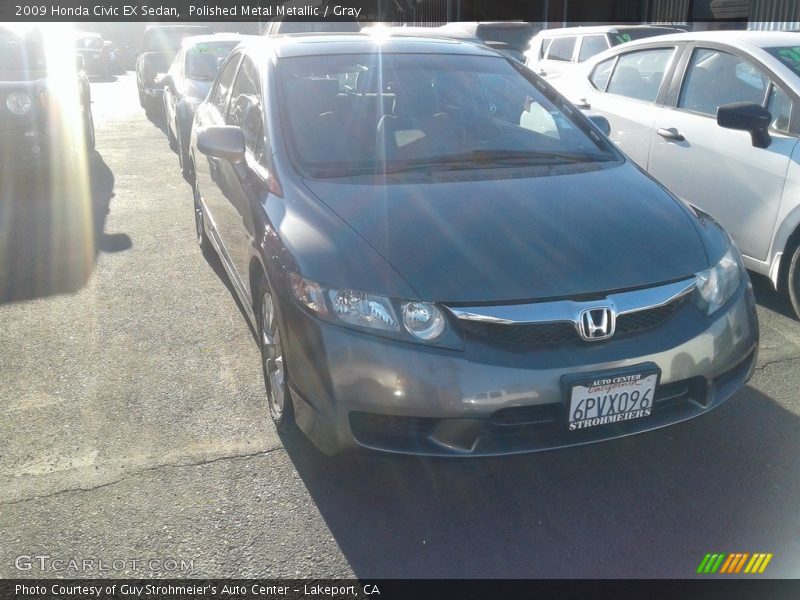 Polished Metal Metallic / Gray 2009 Honda Civic EX Sedan