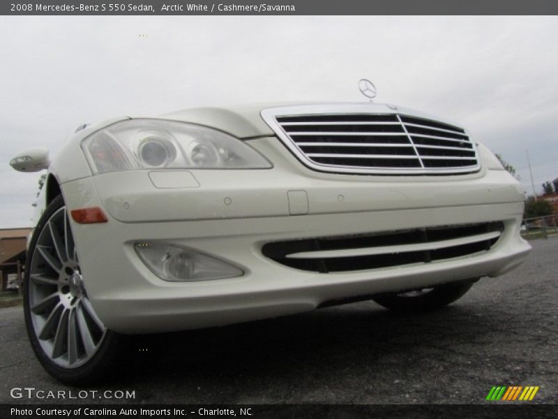 Arctic White / Cashmere/Savanna 2008 Mercedes-Benz S 550 Sedan