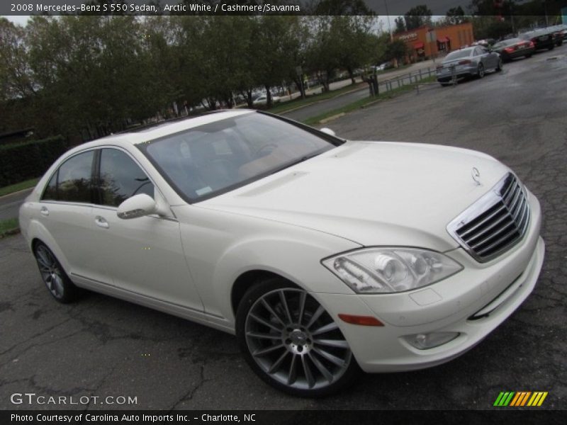 Arctic White / Cashmere/Savanna 2008 Mercedes-Benz S 550 Sedan