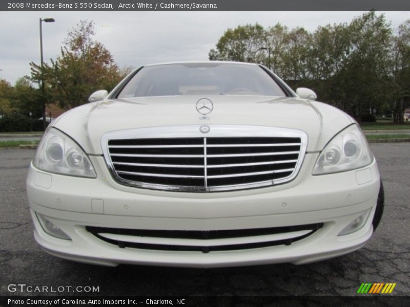 Arctic White / Cashmere/Savanna 2008 Mercedes-Benz S 550 Sedan