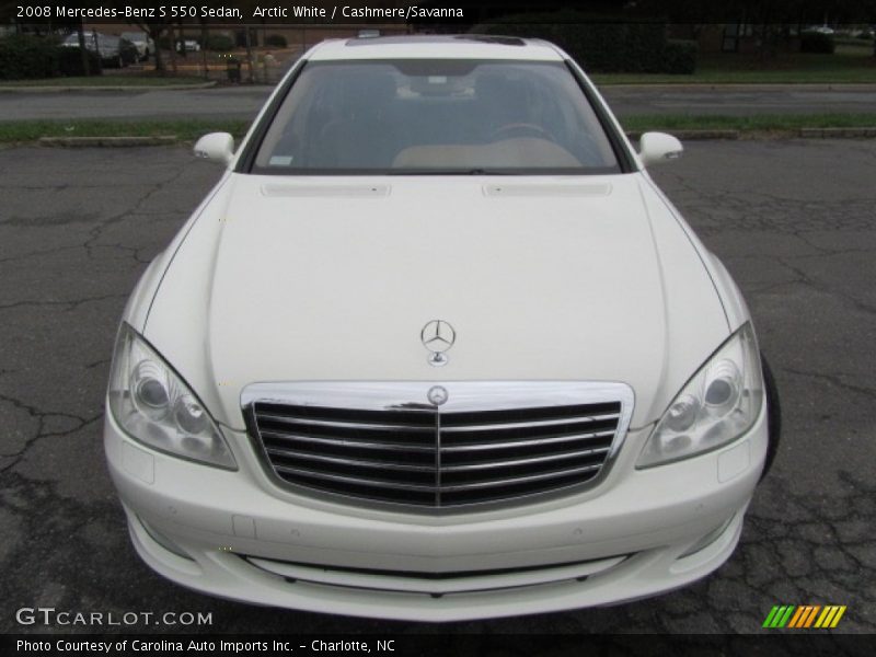 Arctic White / Cashmere/Savanna 2008 Mercedes-Benz S 550 Sedan