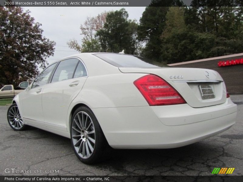 Arctic White / Cashmere/Savanna 2008 Mercedes-Benz S 550 Sedan