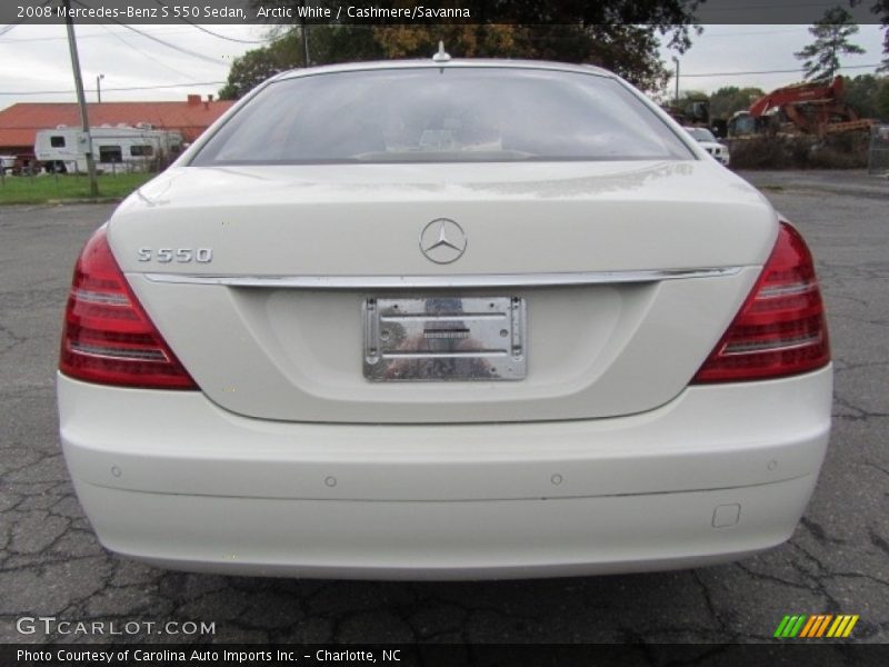 Arctic White / Cashmere/Savanna 2008 Mercedes-Benz S 550 Sedan