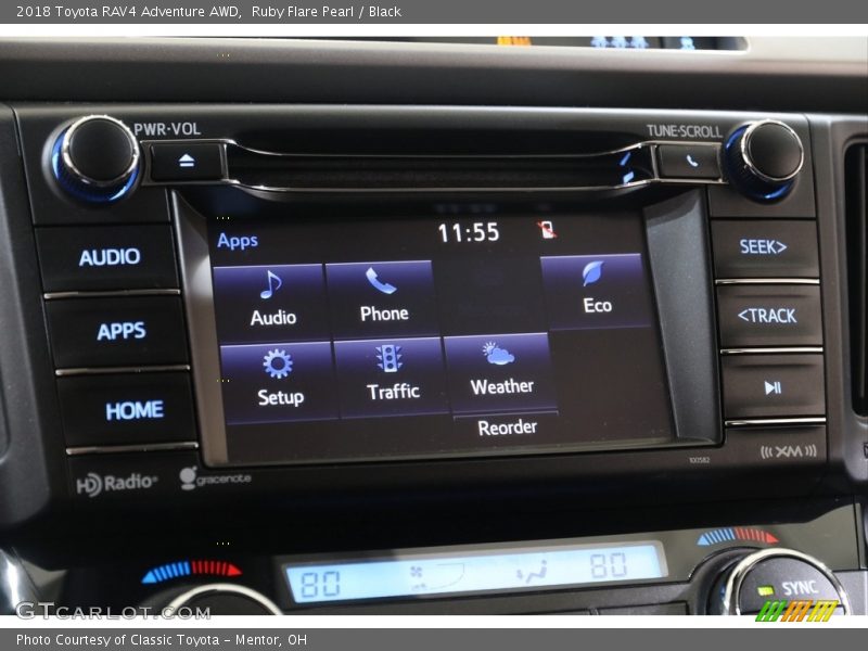 Ruby Flare Pearl / Black 2018 Toyota RAV4 Adventure AWD