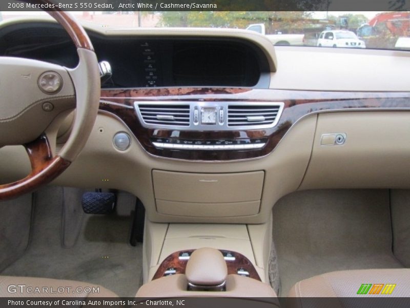 Arctic White / Cashmere/Savanna 2008 Mercedes-Benz S 550 Sedan
