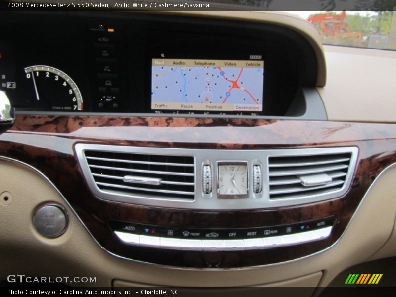 Arctic White / Cashmere/Savanna 2008 Mercedes-Benz S 550 Sedan