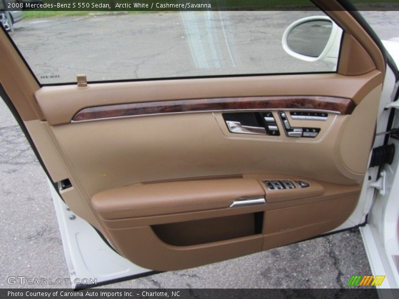 Arctic White / Cashmere/Savanna 2008 Mercedes-Benz S 550 Sedan