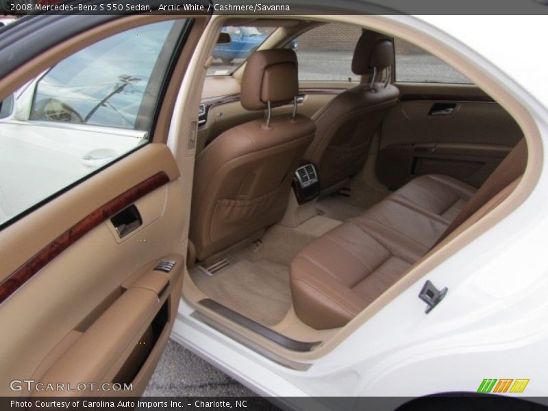 Arctic White / Cashmere/Savanna 2008 Mercedes-Benz S 550 Sedan