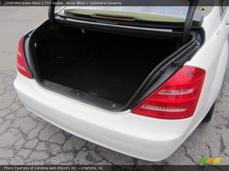 Arctic White / Cashmere/Savanna 2008 Mercedes-Benz S 550 Sedan