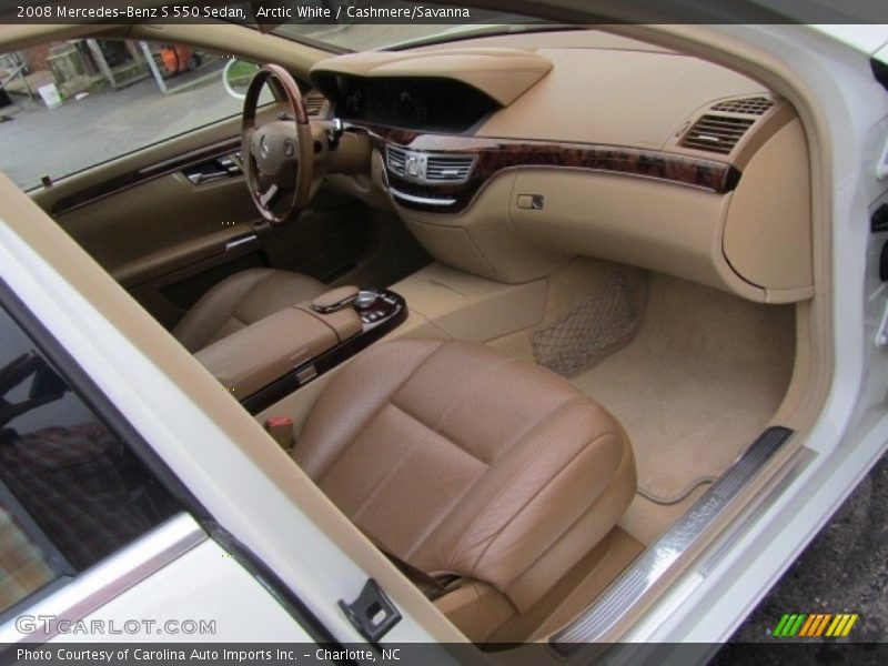 Arctic White / Cashmere/Savanna 2008 Mercedes-Benz S 550 Sedan
