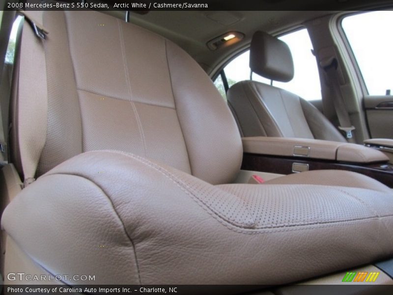 Arctic White / Cashmere/Savanna 2008 Mercedes-Benz S 550 Sedan