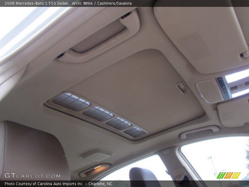 Arctic White / Cashmere/Savanna 2008 Mercedes-Benz S 550 Sedan
