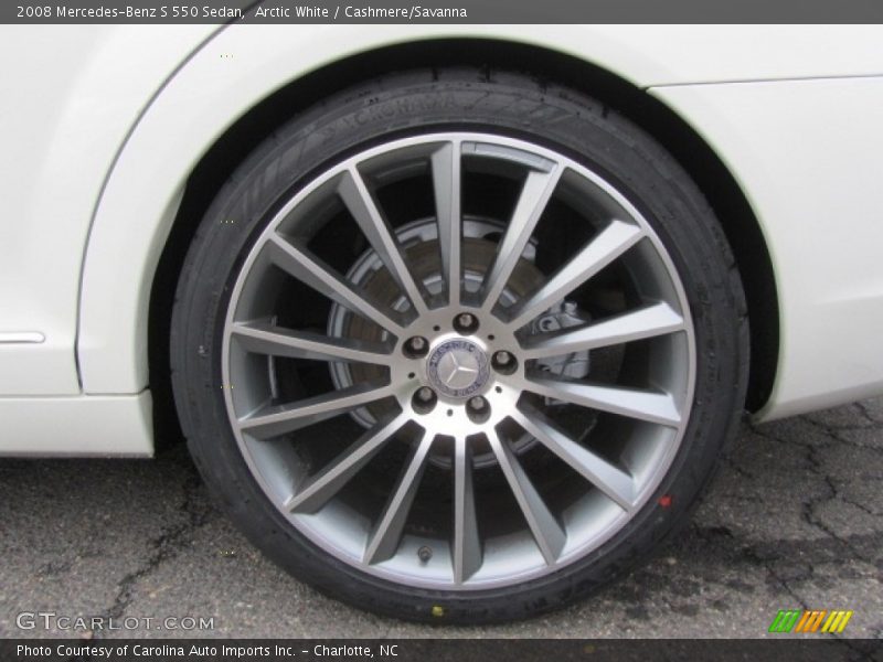 Arctic White / Cashmere/Savanna 2008 Mercedes-Benz S 550 Sedan