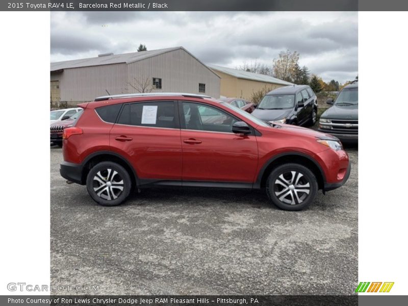 Barcelona Red Metallic / Black 2015 Toyota RAV4 LE