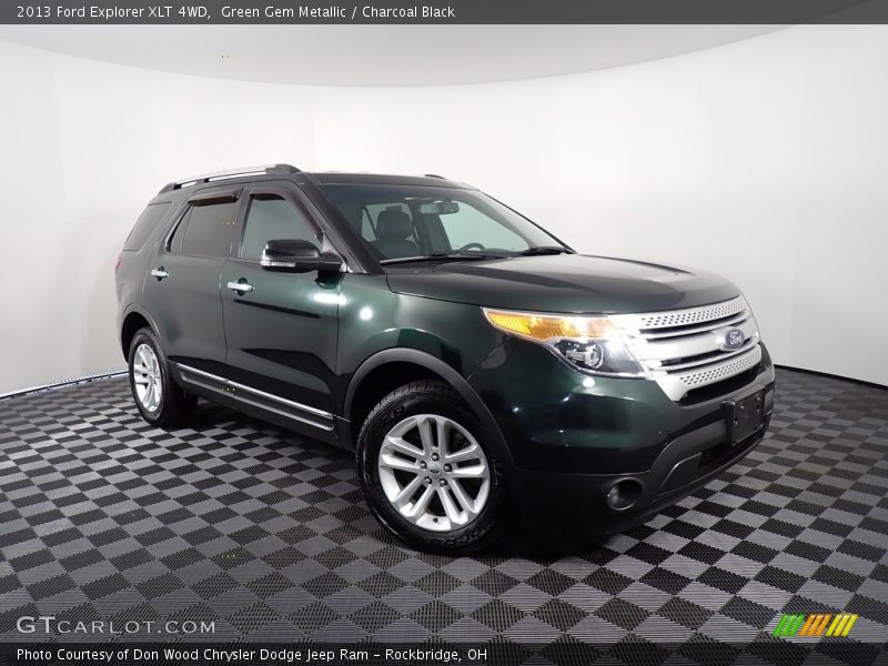 Green Gem Metallic / Charcoal Black 2013 Ford Explorer XLT 4WD