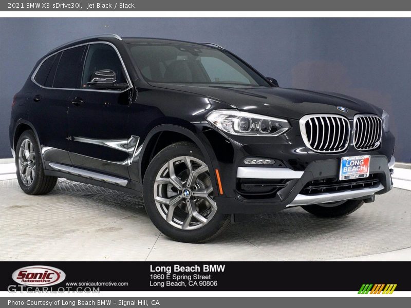 Jet Black / Black 2021 BMW X3 sDrive30i