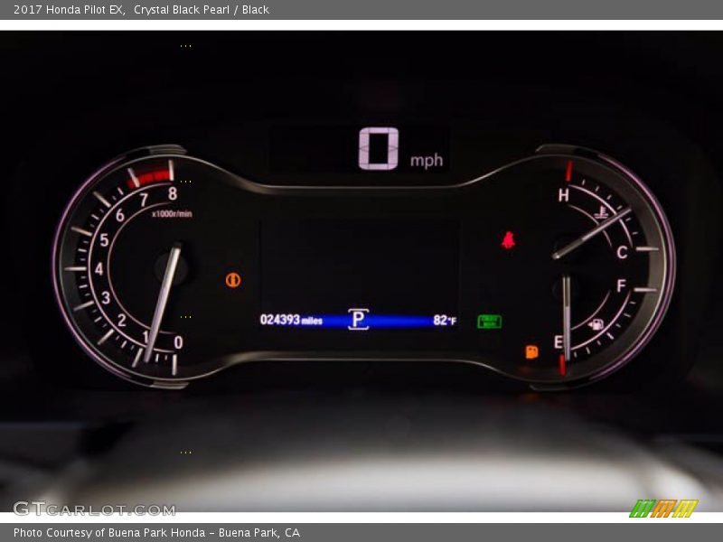 Crystal Black Pearl / Black 2017 Honda Pilot EX
