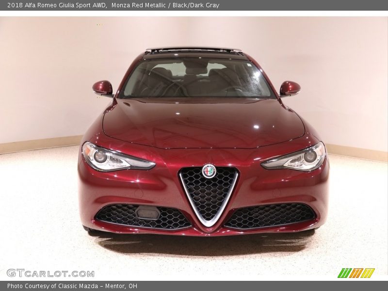 Monza Red Metallic / Black/Dark Gray 2018 Alfa Romeo Giulia Sport AWD
