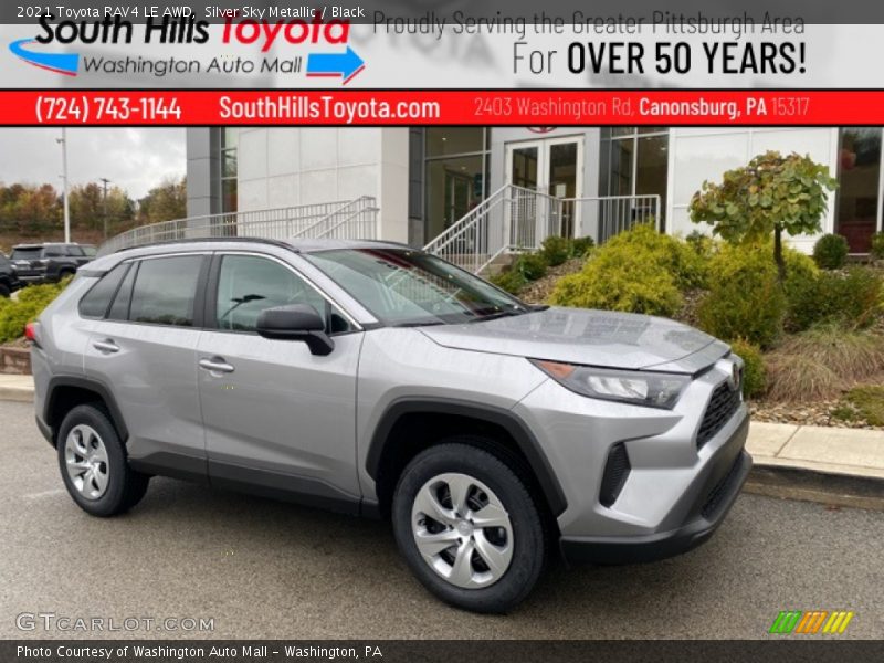 Silver Sky Metallic / Black 2021 Toyota RAV4 LE AWD