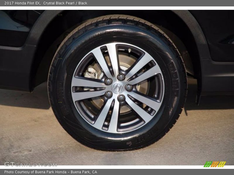 Crystal Black Pearl / Black 2017 Honda Pilot EX