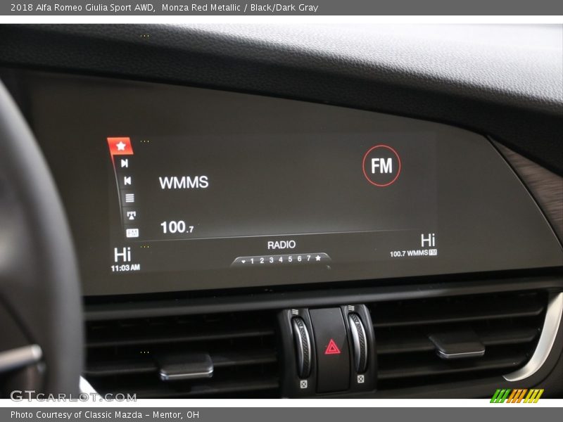 Monza Red Metallic / Black/Dark Gray 2018 Alfa Romeo Giulia Sport AWD