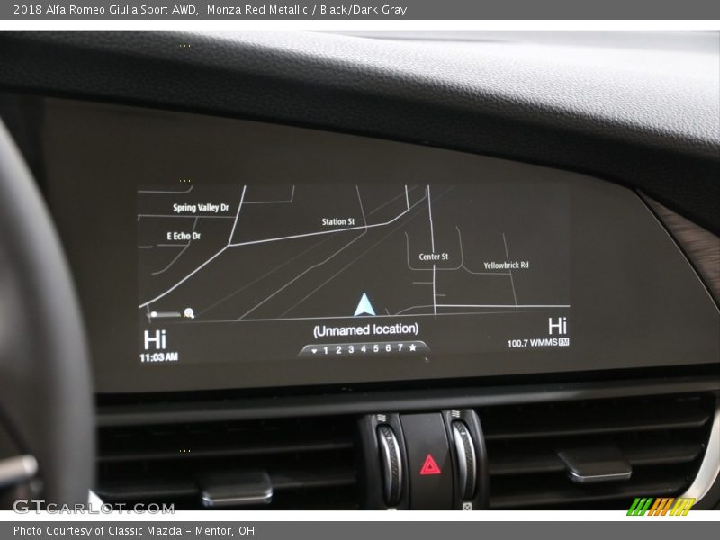 Monza Red Metallic / Black/Dark Gray 2018 Alfa Romeo Giulia Sport AWD