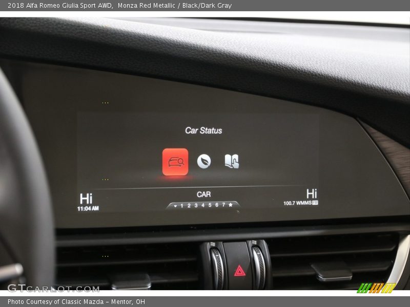 Monza Red Metallic / Black/Dark Gray 2018 Alfa Romeo Giulia Sport AWD