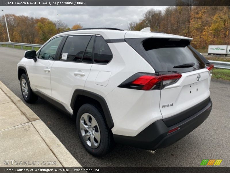 Super White / Black 2021 Toyota RAV4 LE AWD