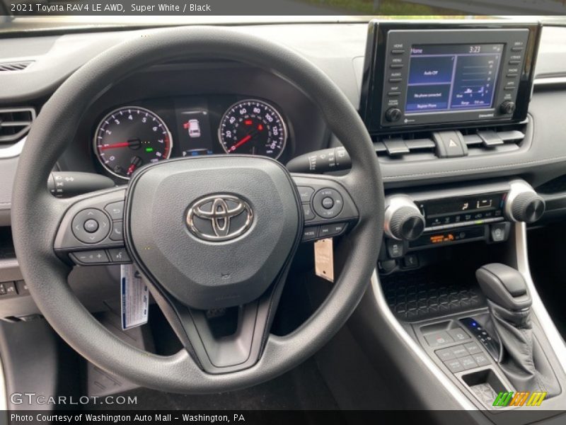 Super White / Black 2021 Toyota RAV4 LE AWD