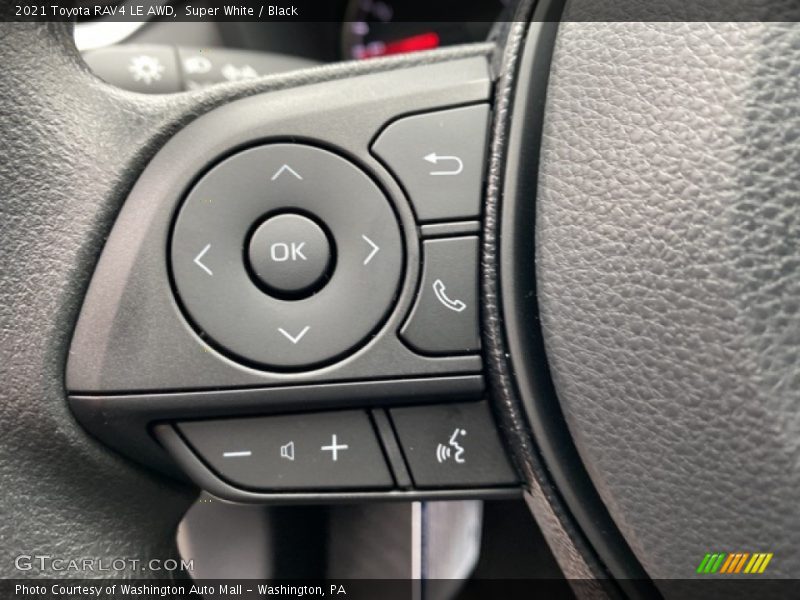 Super White / Black 2021 Toyota RAV4 LE AWD