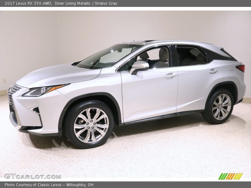 Silver Lining Metallic / Stratus Gray 2017 Lexus RX 350 AWD