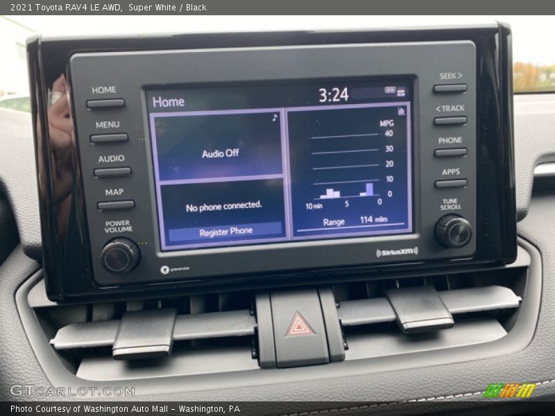 Super White / Black 2021 Toyota RAV4 LE AWD