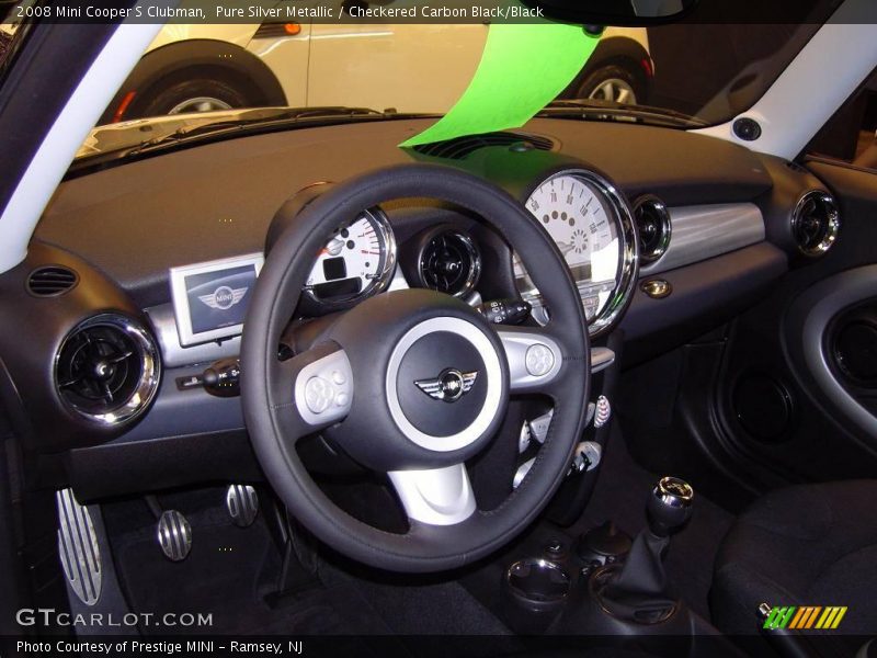 Pure Silver Metallic / Checkered Carbon Black/Black 2008 Mini Cooper S Clubman