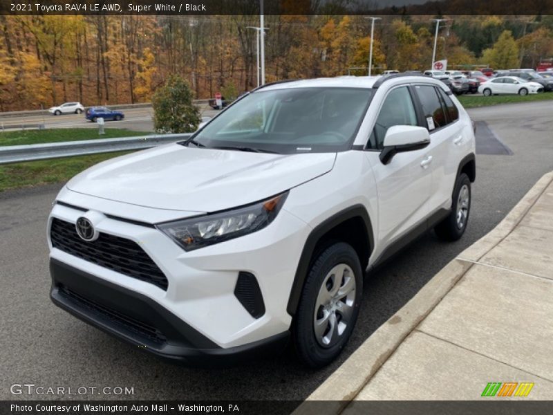 Super White / Black 2021 Toyota RAV4 LE AWD