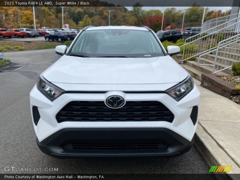 Super White / Black 2021 Toyota RAV4 LE AWD