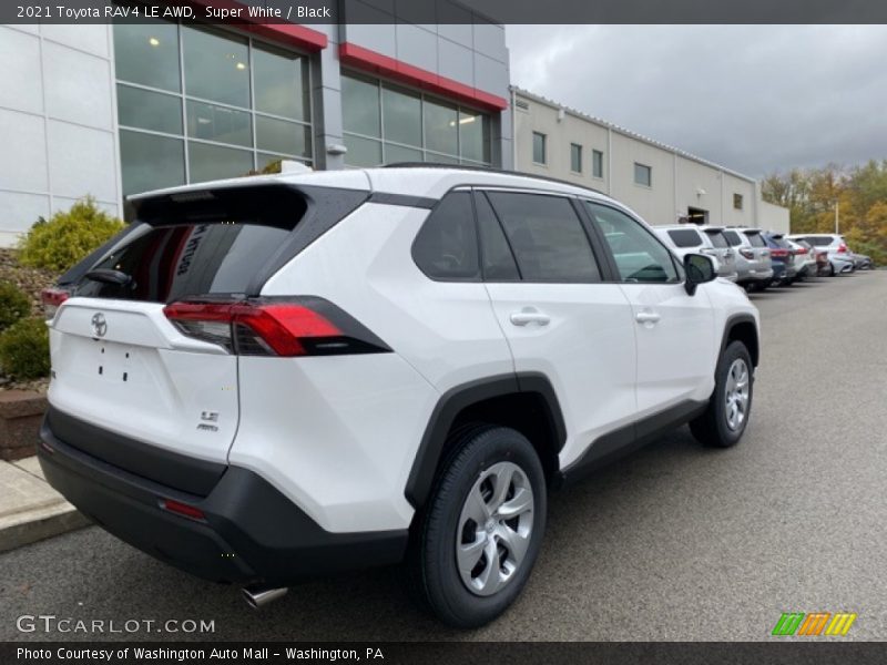 Super White / Black 2021 Toyota RAV4 LE AWD